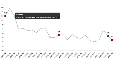 Tüik: Hizmet üretim endeksi yıllık %2,3 arttı