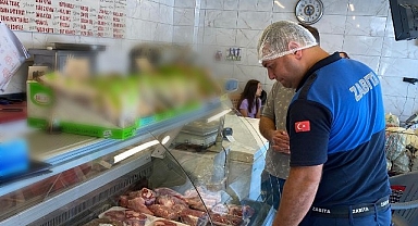 Zabıta ekiplerinden kasaplarda denetim