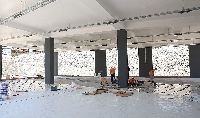 Dereköy'de çok amaçlı salon inşaatında sona doğru