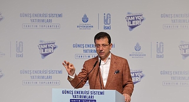 Ekrem İmamoğlu, ‘İBB Tesislerinde Güneş Enerjisi Sistemi Yatırımları Tanıtım Toplantısı’nda konuştu
