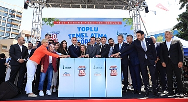 Ekrem İmamoğlu, Sancaktepe Belediye Başkanı Alper Yeğin ile birlikte ilçede gerçekleştirilen 20 yeni projenin toplu temel atma törenine katıldı