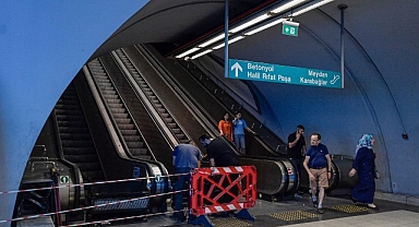 İzmir Büyükşehir’den Üçyol Metro İstasyonu’ndaki yürüyen merdivenlere detaylı kontrol ve inceleme