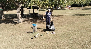 Yeşil alanlarda düzenli temizlik