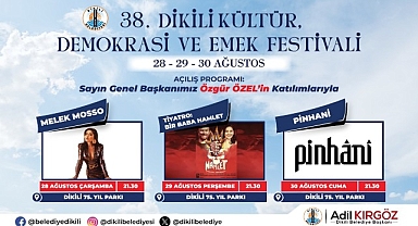 38. Dikili Kültür, Demokrasi ve Emek Festivali Başlıyor