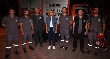 Bakırköy Belediyesi Arama Kurtarma Timi Yangın Bölgesinde