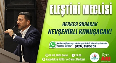 Başkan Arı’dan Eleştiri Meclisi’ne Davet