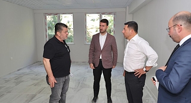 Başkan Arı, Yapımı Devam Eden Özel İnsanlar Eğitim Merkezi Ek Binasında İncelemelerde Bulundu