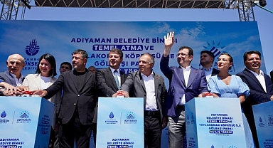 Ekrem İmamoğlu, Adıyaman Belediye Binası Temel Atma ve İBB destekleri ile tamamlanan Yaylakonak Köprüsü ile Gölbaşı Parkı Açılış Töreni’ne katıldı