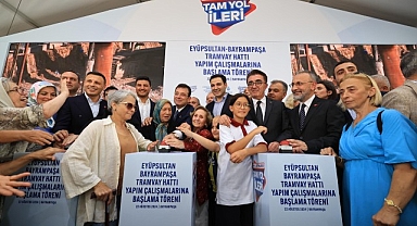 Ekrem İmamoğlu Eyüpsultan-Bayrampaşa Tramvay Hattı'nın Yapımına Öz Kaynak Kullanımıyla Başlandı