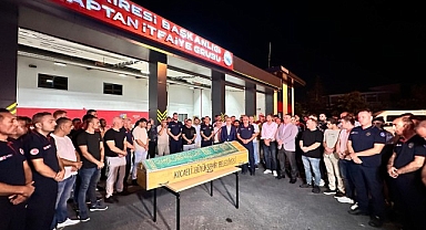 Kazada ölen itfaiye personeli için tören düzenlendi