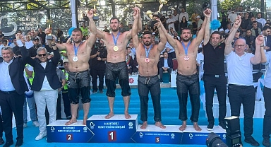 Kemer Belediye pehlivanı 3'üncü oldu