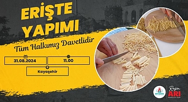 Nevşehirli kadınlar, hafta sonu Kayaşehir’de ihtiyaç sahibi aileler için Erişte yapacak.