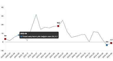 Tüik: Ticaret satış hacmi yıllık %1,1 azaldı, perakende satış hacmi yıllık %8,6 arttı