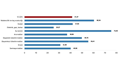 Tüik: Yurt İçi Üretici Fiyat Endeksi (Yİ-ÜFE) yıllık %41,37 arttı, aylık %1,94 arttı