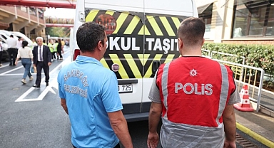 Bakırköy zabıta ve polisinden okul servisi denetimi