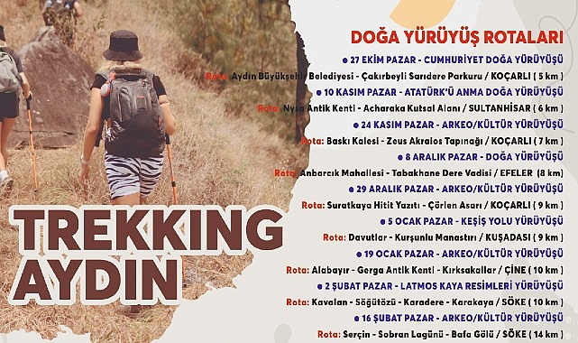 Başkan Çerçioğlu, doğaseverleri 'Trekking Aydın' etkinliği ile buluşturuyor.