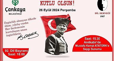 Dil Devrimi Çankaya'da kutlanıyor.