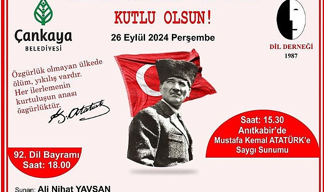 Dil Devrimi Çankaya'da kutlanıyor.