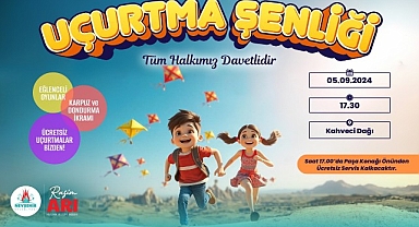 Nevşehir Belediyesi tarafından 5 Eylül 2024 Perşembe günü, Kahveci Dağı’nda Uçurtma Şenliği düzenlenecek.