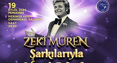 Osmangazi Belediyesi, Türkiye’nin Sanat Güneşi Zeki Müren için anma gecesi düzenliyor.
