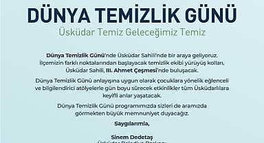 Üsküdar’da “Dünya Temizlik Günü” etkinlikleri düzenlenecek
