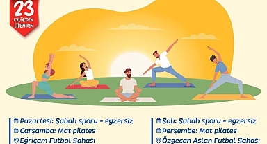 Yenişehir Belediyesinin sabah sporu ve mat pilates etkinlikleri başlıyor