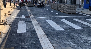 Yol yenileme ve durak cebi çalışması tamamlandı