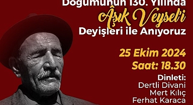 Aşık Veysel 130. Doğum Gününde Çankaya'da Anılacak