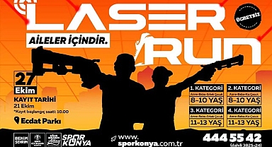 Konya Büyükşehir'den Aileler İçin 'Laser Run' Yarışması
