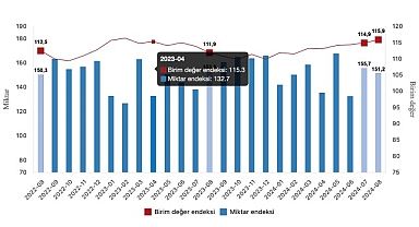 Tüik: İhracat birim değer endeksi %3,6 arttı
