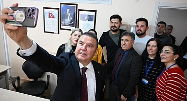 Başkan Muhittin Böcek Aksu'yu ziyaret etti