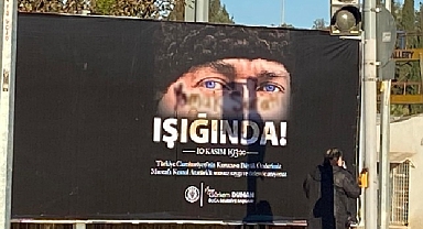 Buca’da Atatürk afişlerine çirkin saldırı