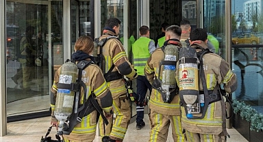 İzmir’in gökdelenler bölgesinde yangın tatbikatı