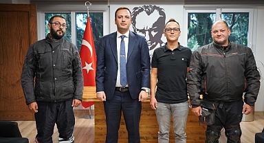 Moto kuryelerden Başkan Eşki’ye teşekkür ziyareti