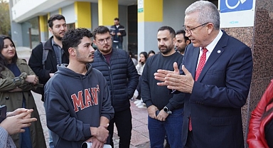  Rektör Prof. Dr. Budak sınavlara hazırlanan öğrencileri ziyaret etti