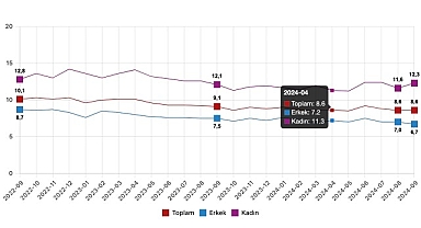 Tüik: Mevsim etkisinden arındırılmış işsizlik oranı %8,6 seviyesinde gerçekleşti