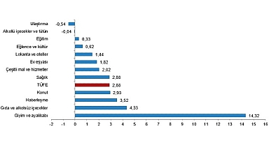 Tüik: Tüketici fiyat endeksi (TÜFE) yıllık %48,58, aylık %2,88 arttı