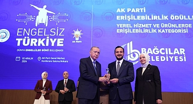 Cumhurbaşkanı Erdoğan’dan Bağcılar Belediyesi’ne “Erişilebilirlik” ödülü