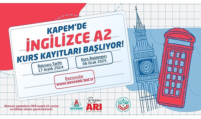 KAPEM'de İngilizce A2 Kursu İçin Kayıtlar Başlıyor