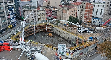Konak’ın yeni hizmet binasında temel betonu atıldı
