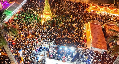 Mudanya yeni yıla binlerce kişi ile girdi