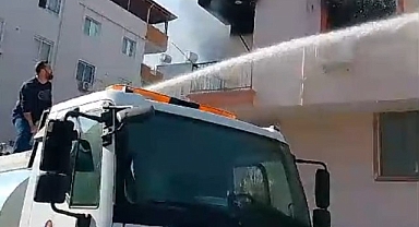 Parkta rutin sulama yangın söndürme operasyonuna dönüştü