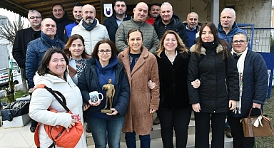 Belediye Başkanı Gerenli'den geri dönüşüme destek veren muhtara teşekkür ziyareti