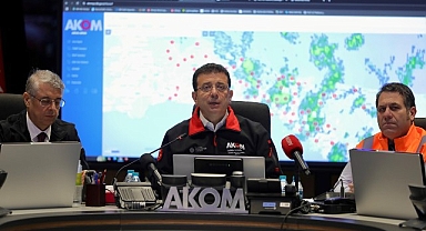 Ekrem İmamoğlu İstanbul’un Karla Mücadelesini AKOM’dan Takip Etti