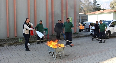 Manavgat ve Kemer'de yangın söndürme tatbikatı