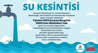 Nevşehir 2000 Evler Mahallesi’nde Su Kesintisi