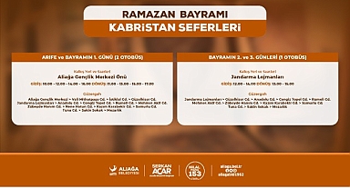 Aliağa Belediyesi’nden Ramazan Bayramında Kabristana Ücretsiz Ulaşım