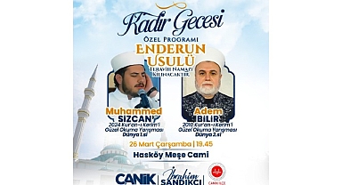 Canik Belediyesi'nden Kadir Gecesi Özel Programı