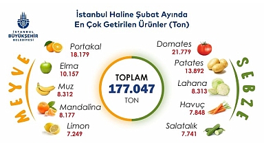 İstanbul'da şubat ayında portakal ve domates zirvede