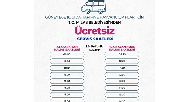 Milas Belediyesi ziyaretçileri fuar alanına ücretsiz ulaştıracak